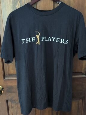 New! The Players Black Short Sleeve Logo Tee